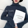【 Exclusive for dropshipping 】 Women's high-neck woolen knitted sweater with a dui collar is slimming and versatile, looking stylish Item Picture